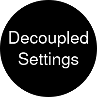 Logo for the Decoupled Settings project